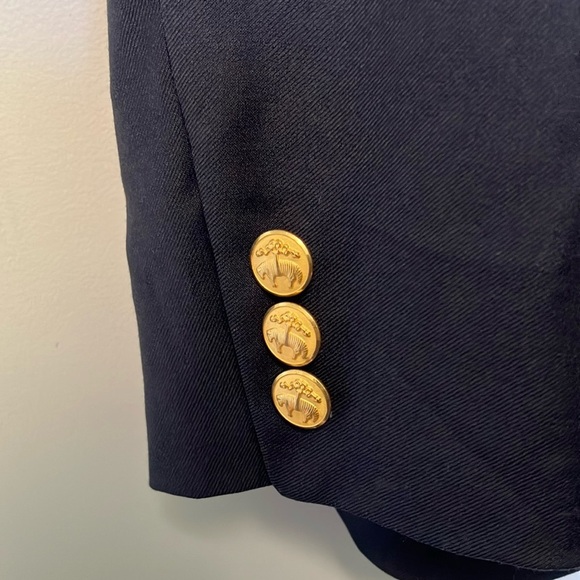 Brooks Brothers Loro Piana Navy Blazer with Gold Buttons - Picture 2 of 8